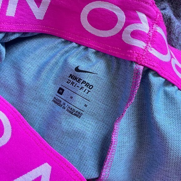 Nike‎ Pro Combat Dri Fit Womens Athletic Mesh Shorts Inner Brief Purple Size M - Picture 3 of 3